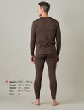 1 x RAW Customer Returns LAPASA Men s Inner Fleece Thermal Underwear Set, Thermal Undershirt Thermal Pants Functional Underwear M24, Dark Brown Extra Warm , M - RRP €35.28