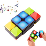 1 x RAW Customer Returns Pup Go Electronic Magic Cube with Music and Colorful Lights, Birthday Puzzle Game, Family Board Games, Portable Console, Travel Game Boy Educational Toys for Children Ages 5 to 12 - RRP €22.09