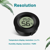 1 x RAW Customer Returns EEEKit 5 Pieces LCD Digital Hygrometer Thermometer, Mini Hygrometer Indoor Outdoor Humidity Meter Temperature Meter for Humidifier Dehumidifier Greenhouse Basement Baby Room, Black Round - RRP €15.99