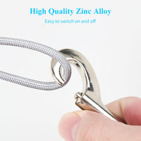 3 x RAW Customer Returns Anseom 6 pieces double snap hook, double snap hook stainless steel 87 mm double-ended snap hook bolt snap zinc die-cast nickel-plated for dog leashes mountaineering hammock - RRP €72.0