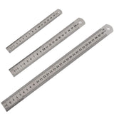 4 x Brand New Jieddey Stainless Steel Ruler, 3 PCS Metal Rulers with Conversion Table and Hanging Hole Metal Ruler Precision Ruler for Students School Office Supplies 6 8 12 Inch - RRP €25.84