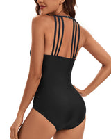 2 x Brand New JFAN Fan one-piece swimsuits for women summer sexy swimsuit women tummy control large size, black L - RRP €99.98