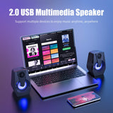 1 x RAW Customer Returns Smalody Speakers for PC, Stereo 2.0 USB Multimedia Speakers with Led Volume Control via USB, Gaming Speakers for PC Laptop Desktop - RRP €25.99