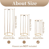 1 x RAW Customer Returns Sziqiqi 100cm Tall Large Flower Vases for Wedding Centerpieces 2 Pack Gold Vase Metal Vases Flower Centerpieces Geometric Floor Flower Stand for Event Baptism Party Wedding Anniversary Reception - RRP €45.85