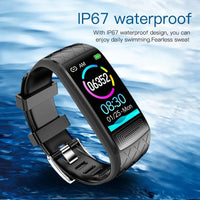 1 x RAW Customer Returns INF fitness bracelet, activity monitor, waterproof smartwatch IP67 , sports watch, measures blood pressure, blood oxygen, ECG, heart rate, distance, etc. Compatible with common smartphones - RRP €55.99