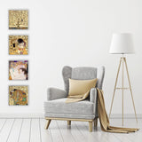 1 x RAW Customer Returns D M ART Modern Paintings Gustav Klimt 4 pieces 30x30 CM each Print on canvas Canvas Classic Art Furnishings Furnishings for kitchen, bedroom, living room, lounge, bar, office, restaurant - RRP €47.88