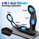 1 x RAW Customer Returns 5 IN 1 anal vibrators with penis ring, prostate stimulation for men, sex toys for men, app remote control anal plug with 9 swing and vibration modes for men for couples, butt plug, anal dildo - RRP €29.99