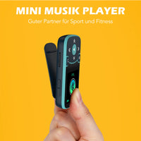 1 x RAW Customer Returns AGPTEK MP3 Player Bluetooth 5.3 Sport 64GB with 1.5 inch TFT color screen, mini music player with clip, supports up to 128GB SD card, blue - RRP €42.35