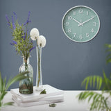 1 x RAW Customer Returns HZDHCLH 30 cm Silent Wall Clock Sneaking Seconds with Arabic Numerals without Ticking for Decoration Living Room, Kitchen, Office, Bedroom Green  - RRP €27.99