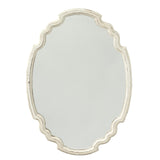 1 x RAW Customer Returns Sintosin Farmhouse Mirror Decorative Wall Mirror Oval 43 x 60 cm, Vintage Mirror Large with Wooden Frame for Living Room, Bedroom, Bathroom, Hallway - RRP €50.41