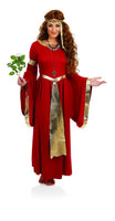 1 x RAW Customer Returns Fun Shack Red Medieval Dress for Women, Medieval Dress for Women, Medieval Clothes for Women, Medieval Dresses for Women, Medieval Princess Costume for Women, Medieval Costume S - RRP €35.05