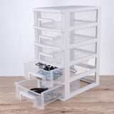 1 x RAW Customer Returns Toyvian 5 Drawer Storage Box with Transparent Drawers, Art and Craft Organization - RRP €20.4