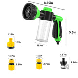 1 x RAW Customer Returns Garden Hose Attachment 8 Modes Garden Hose Spray Gun High Pressure Hand Shower Foam Gun Car Wash Watering Sprayer Spray Gun Nozzle 2  - RRP €11.09