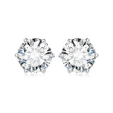 1 x RAW Customer Returns JewelryPalace Women s Silver Earrings 1ct Round Moissanite, Solitaire Stud Earrings with Stones, Small Women s Simulated Diamond Earrings, Classic Girl s Earrings Jewelry Set for Bride - RRP €39.99