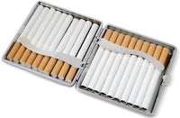 12 x Brand New Voarge 2 pieces leather and metal cigarette case for 20 cigarettes, cigarette case cigarette smoke holder storage case - RRP €108.72