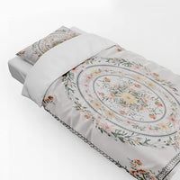 1 x Brand New Summer bedding set 135x200 bed linen 2-piece soft microfiber duvet cover - 1 duvet cover 1 pillowcase 80x80cm with garland - RRP €29.99