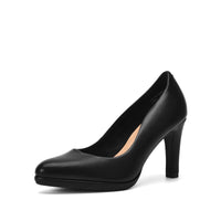 1 x RAW Customer Returns DREAM PAIRS Comfortable Pumps Dress Heels for Women Classic 9cm High Heels with Platforms for Business Work Party Black-PU SDPU2441W-E Size 37 EUR  - RRP €43.99