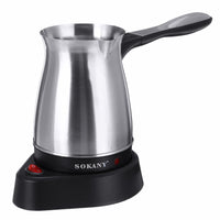 2 x RAW Customer Returns Dekaim Turkish Coffee Maker, 800W Electric Coffee Maker Stainless Steel Portable Travel Household Electric Coffee Maker Britain Type G-3 Pin  - RRP €81.12