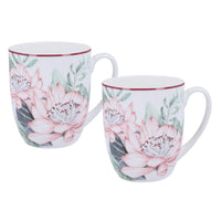 4 x Brand New CARMANI - Mug set of 2 decorated with water lilies 400ml - RRP €81.6