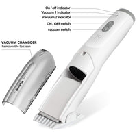 1 x RAW Customer Returns Bimirth Kids Hair Trimmer, Vacuum Baby Hair Trimmer, Quiet Kids Hair Trimmer, Silent Hair Trimmer for Children, Waterproof, Cordless, USB Quick Rechargeable, 3 Guide Combs Vacuum  - RRP €36.99