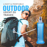 1 x RAW Customer Returns CybGene Foldable Sports Water Bottle, Flask Bottle TPU Drinking Bottle Bicycle, BPA-Free, Durable, Tasteless, Outdoor Water Container for Hiking, Jogging, Camping and Climbing Blue, 250ml 2  - RRP €17.99