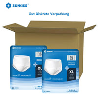 1 x RAW Customer Returns SUNKISS TrustPlus Incontinence Pants for Adults, Absorbent Diaper Pants with Elastic Cuffs for Men and Women, Discreet Leakage Protection for Bladder Weakness, Size XL Night, Pack of 16 - RRP €25.98