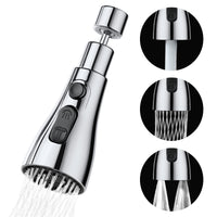 1 x RAW Customer Returns OSDUE Faucet Aerator, 3 Modes Kitchen Bathroom Faucet Bubbler Filter with 2 M22 and F24 Adapters, 360 Degree Swivel Multifunctional Water Saving for Kitchen Bathroom Tap - RRP €15.71