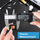 1 x RAW Customer Returns Digital Caliper, ADORIC 150 mm 6 Inch Electronic Digital Caliper, Stainless Steel, Large and Durable LCD Screen, External and Depths, Inch Millimeter Conversion - RRP €16.85