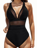 1 x RAW Customer Returns JTSONN Swimsuit Women Tummy Control Push Up Swimwear Shape Swimsuits One Piece Swimsuit V Neck Sexy Swimsuit Beachwear Swimsuit for Women - RRP €25.03