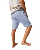 1 x RAW Customer Returns LVCBL Men s Solid Color Casual Linen Shorts with Elastic Waist Light Blue 2XL - RRP €25.99