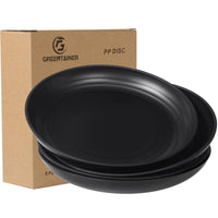 1 x RAW Customer Returns Greentainer Plate 4-piece dinner plate for pizza, pasta, bread, snack, salad, healthy unbreakable tableware plate made of PP for children adults microwave dishwasher safe Safe Light - RRP €17.99