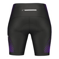 1 x RAW Customer Returns Women Cycling Shorts 3D Gel Padded Summer Bicycle Riding Road Bike Ladies Shorts as3, alpha, m, regular, regular, black-purple  - RRP €20.16