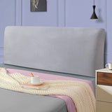 1 x RAW Customer Returns Lydevo Bed Headboard Covers Bed Headboard Cover Stretch Stretchy Bed Headboard Soft Dustproof Velvet Fabric Headboard Protective Cover Protector Headboard Cover for Padded Headboard 150cm-170cm, Light Grey - RRP €24.98