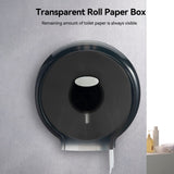 2 x RAW Customer Returns Single Roll Jumbo Toilet Paper Dispenser, Wall Mounted Round Toilet Paper Holder Waterproof Plastic Toilet Paper Dispenser for Bathroom Black  - RRP €45.18