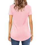 1 x RAW Customer Returns Beluring Women s V-Neck Long Sleeve T-Shirt Autumn Elegant Blouse CB Pink L - RRP €24.28