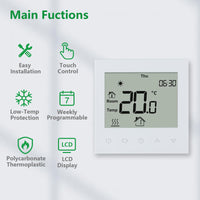 5 x RAW Customer Returns Wengart Weekly Circulation Thermostat with LCD ScreenWG505, AC230V 3A, Works for Heaters - RRP €143.45