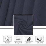 1 x RAW Customer Returns Tablecloth linen look water-repellent lotus effect stain protection easy-care washable dirt-repellent table linen soft wrinkle-free decorative 150 260cm navy blue - RRP €27.99