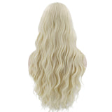 1 x RAW Customer Returns Wig Blonde Women s Long Curls for Women Costume Party Carnival Halloween Cosplay Natural Looking Synthetic Middle Parting Wigs Wig 019D - RRP €24.19