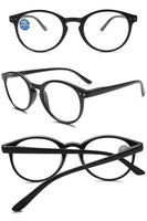 1 x RAW Customer Returns KOOSUFA Fashion Anti Blue Light Reading Glasses Spring Hinge Women Men Round Reading Aids Vision Aid Anti Fatigue Glasses 1.0 1.25 1.5 1.75 2.0 2.25 2.5 2.75 3.0 3.5 4.0 1x Matt Black, 3.5  - RRP €14.99