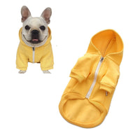 2 x Brand New meioro Zipper Hooded Pet Clothes Dog Cat Clothes Cute Pet Clothes Warm Hooded French Bulldog Pug - RRP €47.48