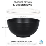 1 x RAW Customer Returns Greentainer Bowl 24 OZ Cereal Bowls with Lid Salad Bowls, 8 Pack 710ml Unbreakable Cereal Bowls Fruit Bowl, Soup Bowl for Children and Adults Lightweight Shatterproof - RRP €26.99