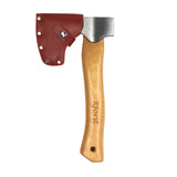 1 x RAW Customer Returns Xforst hatchet, axe, hand hatchet, made of forged carbon steel. Trekking hatchet made of hickory wood handle with blade protection made of real leather. Viking axe. 27 cm 0.67 kg. Model X-AG1. - RRP €29.65