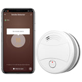 1 x RAW Customer Returns Smoke detector, Smart Home fire detector, WLAN smoke detector with app notification, networked smoke detector with 85 dB according to CE EN 14604 standard - RRP €24.0