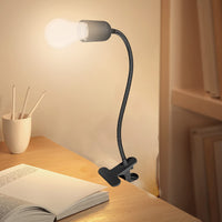 1 x RAW Customer Returns Nizirioo E27 lamp holder with clip 2 pieces E27 clamp light 360 adjustable gooseneck, E27 clamp light long cable with switch and plug, black without bulb  - RRP €18.65