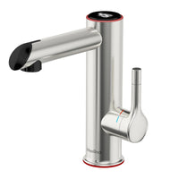 1 x RAW Customer Returns Briwellna Stainless Steel Electric Tap, 220V Hot Water Tap, Instant Hot Water Tap for Bathroom, Electric Tap with Digital Display, Tankless Water Heater Silver  - RRP €99.99