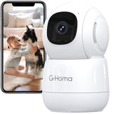 2 x RAW Customer Returns G-Homa 2K Indoor Surveillance Camera, 360 Degree WiFi Camera Indoor Surveillance with Motion Detection, IR Night Vision, 2-Way Audio, Baby Monitor Compatible with Alexa, Pet Camera with APP - RRP €41.98