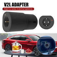 1 x RAW Customer Returns Charging Cable Adapter, 10A 220V V2L Plug Power Conversion Socket 2.5KW Electric Vehicle to Load Adapter for IEC 62196-2 Type 2 EV RV Accessories Black  - RRP €38.21