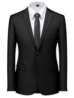 1 x RAW Customer Returns Cegerne Men s Jacket Sporty Leisure Blazer Business Suit Jacket One Button Men Suit, Black, S - RRP €60.99