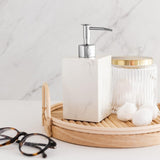 1 x RAW Customer Returns Superior Interior Soap Dispenser White 500 ml in Marble Look for Bathroom Kitchen Refillable Dishwasher Dispenser, Soap Dispenser, Pump Dispenser, Foam Dispenser, Shampoo Bottles for Filling White  - RRP €17.51