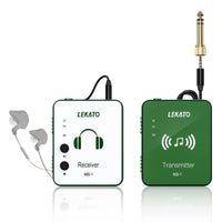 1 x RAW Customer Returns LEKATO MS-1 Wireless in-Ear Monitor System 2.4G Stereo IEM System with Beltpack Receiver Automatic Pairing Transmitter Green  - RRP €73.67